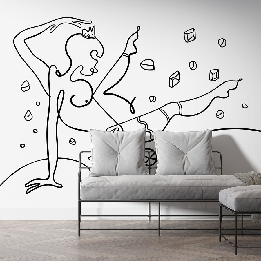 Wall murals Drawing of a woman dancing - Image 4
