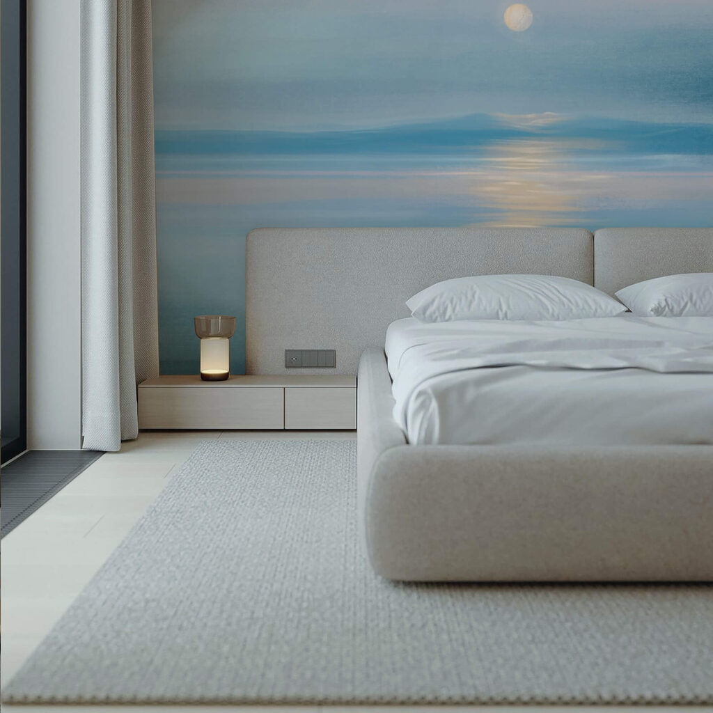 Moon over a body of water Moon over a body of water