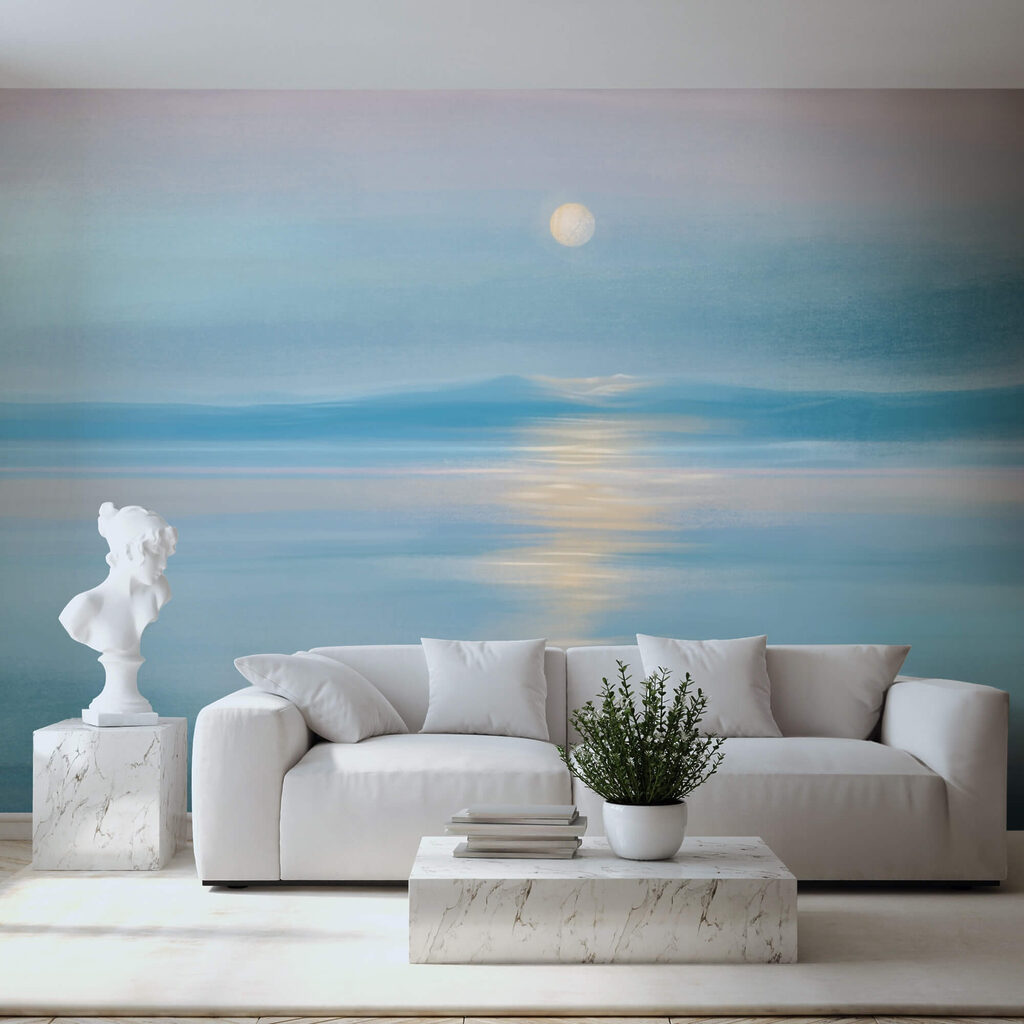 Moon over a body of water Moon over a body of water