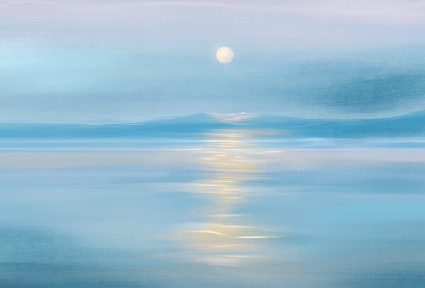 Moon over a body of water Moon over a body of water