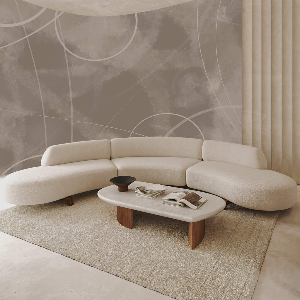 Brown background with white lines and circles Brown background with white lines and circles