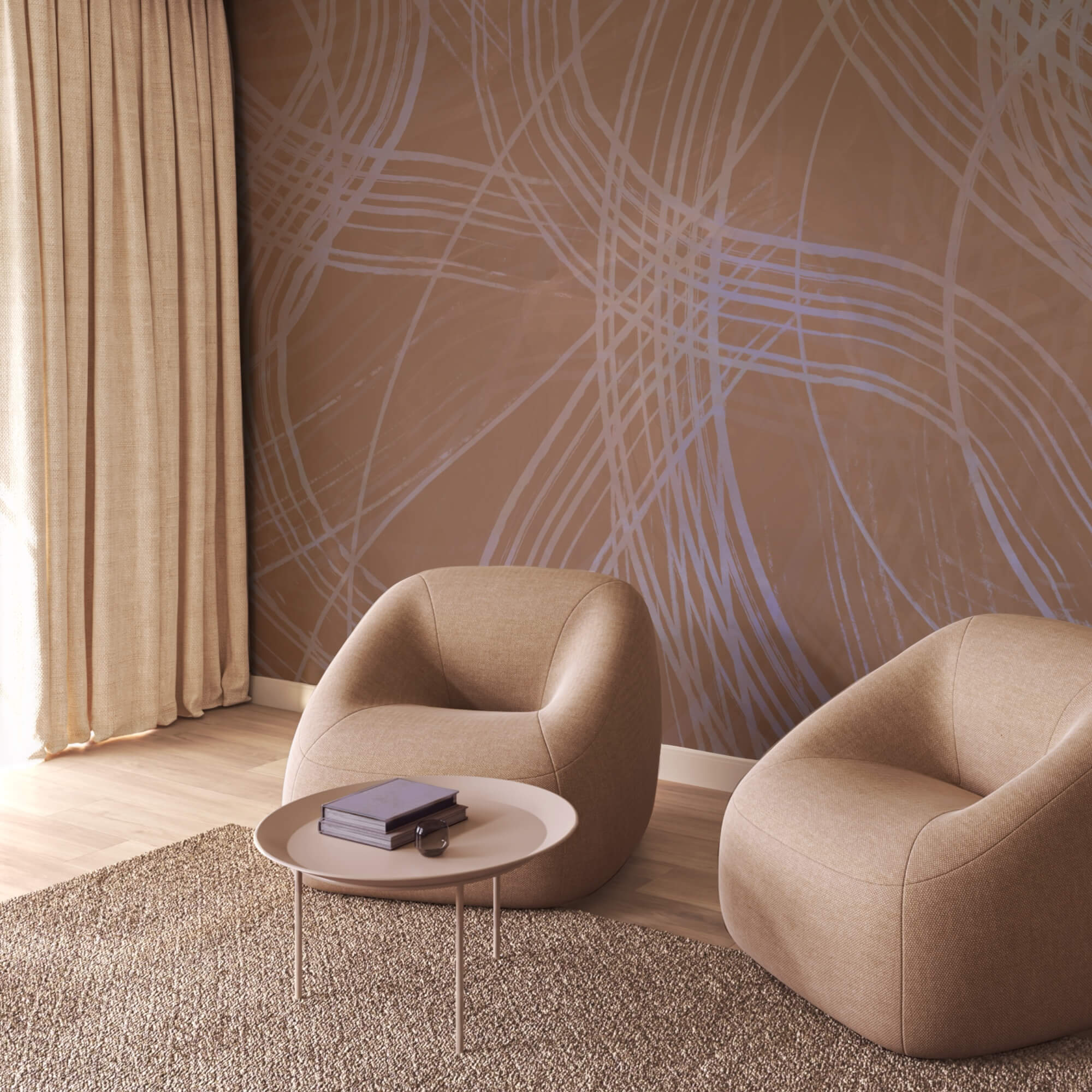 Brown surface with white lines