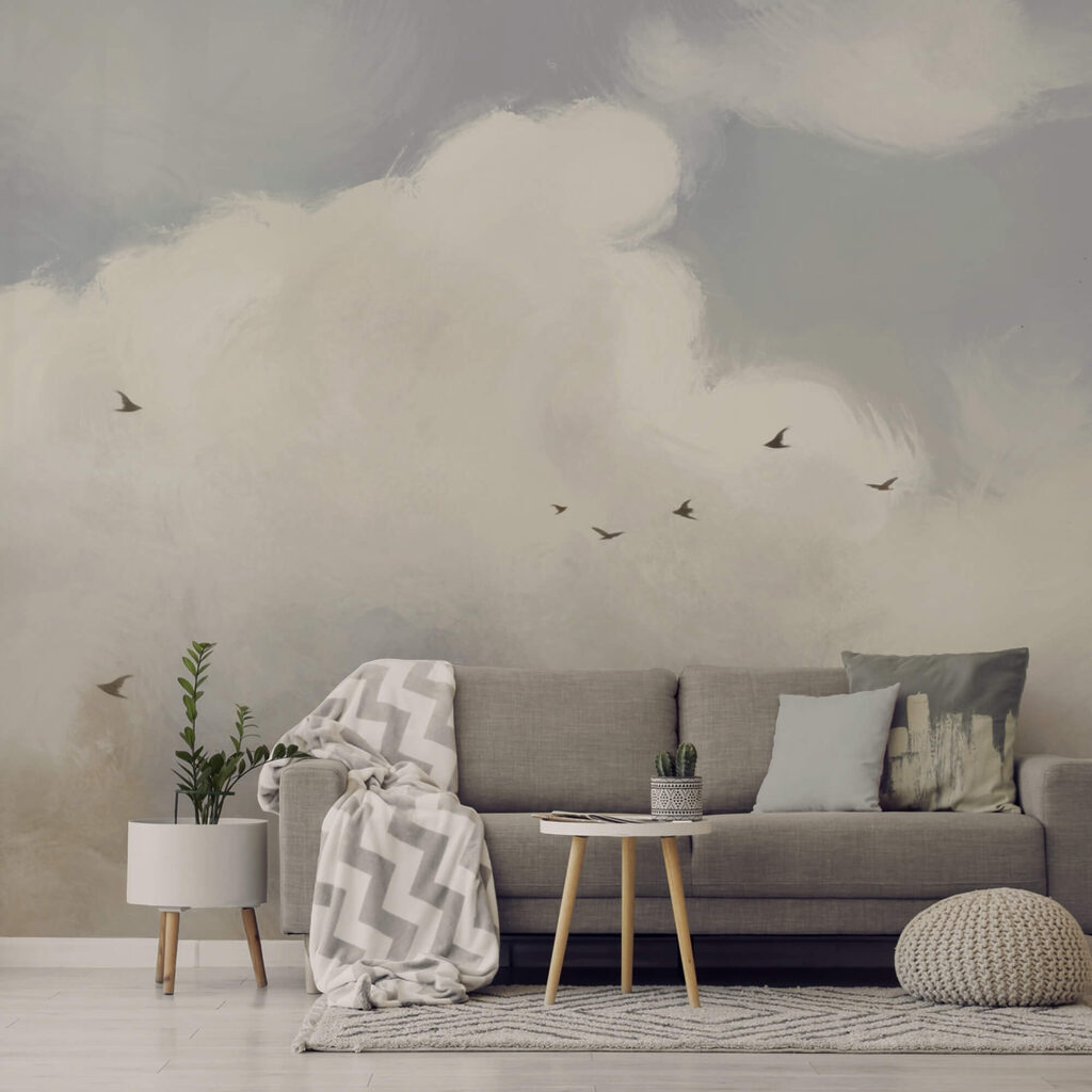 Birds flying birds in the sky