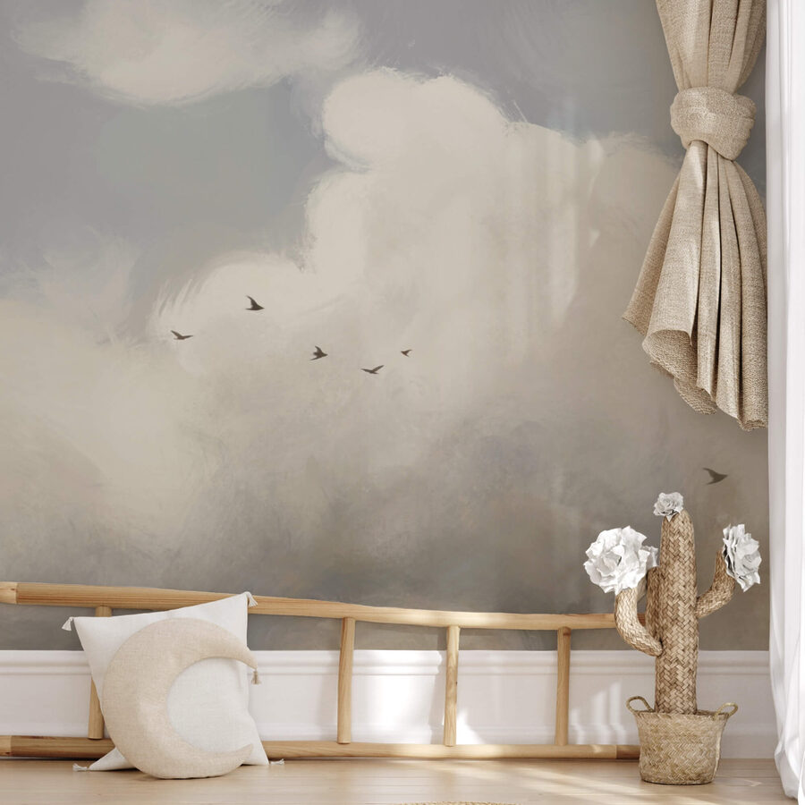 Wall murals Birds flying birds in the sky