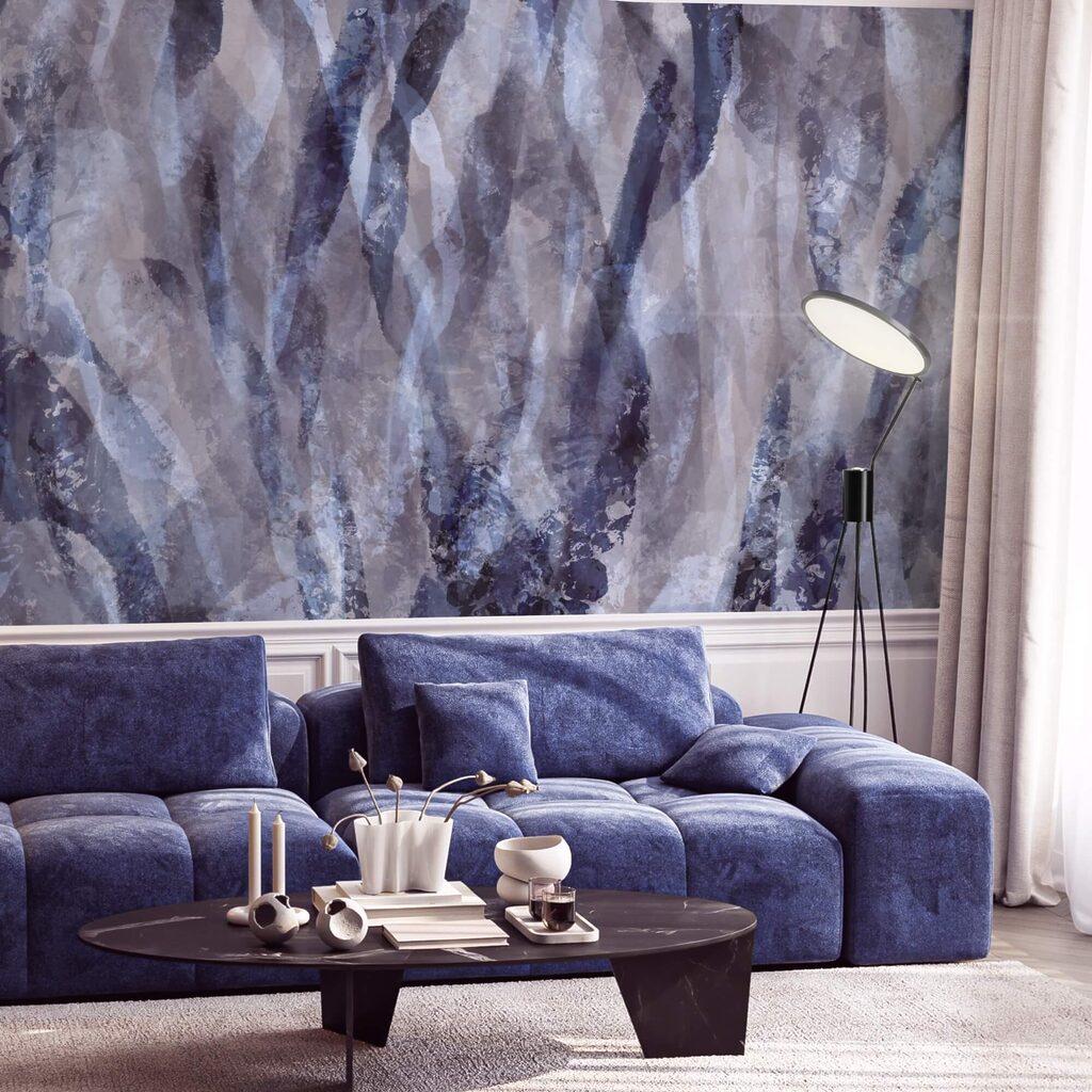 Swirling waves of soft color hues