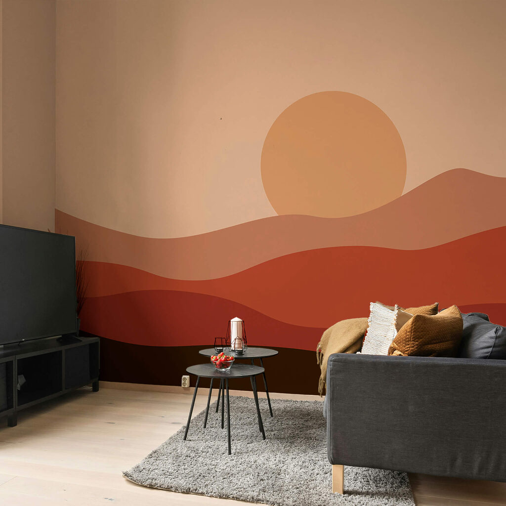 Sunset over a desert