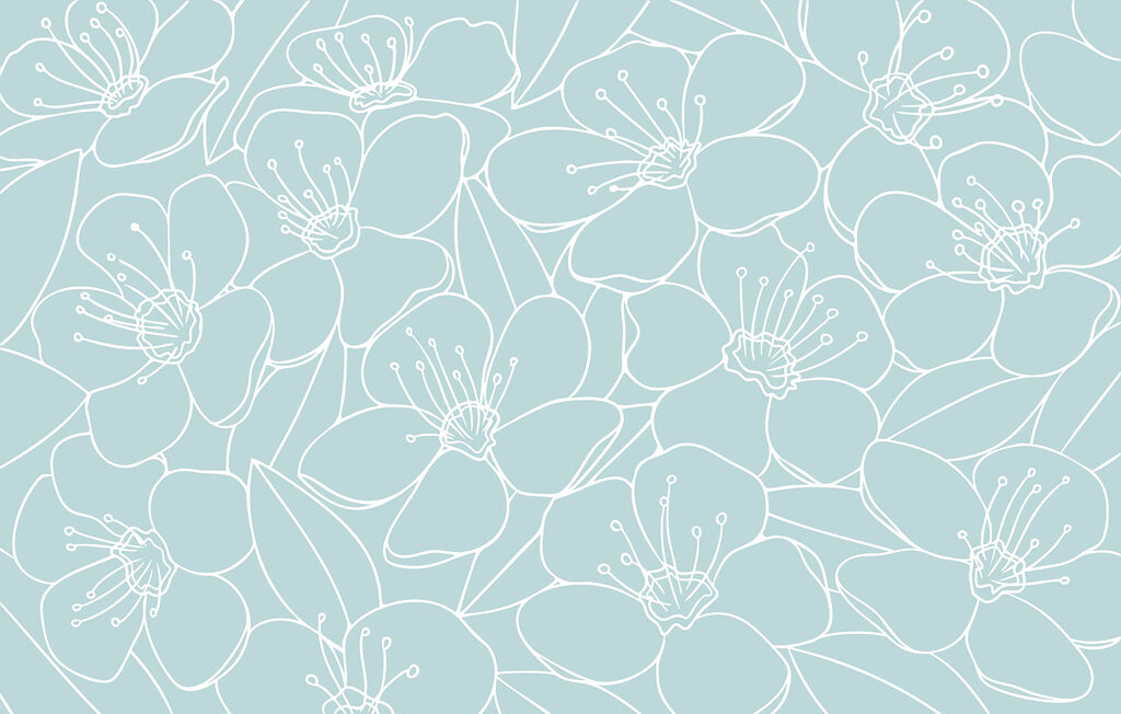 Pattern of flowers on a blue background Pattern of flowers on a blue background