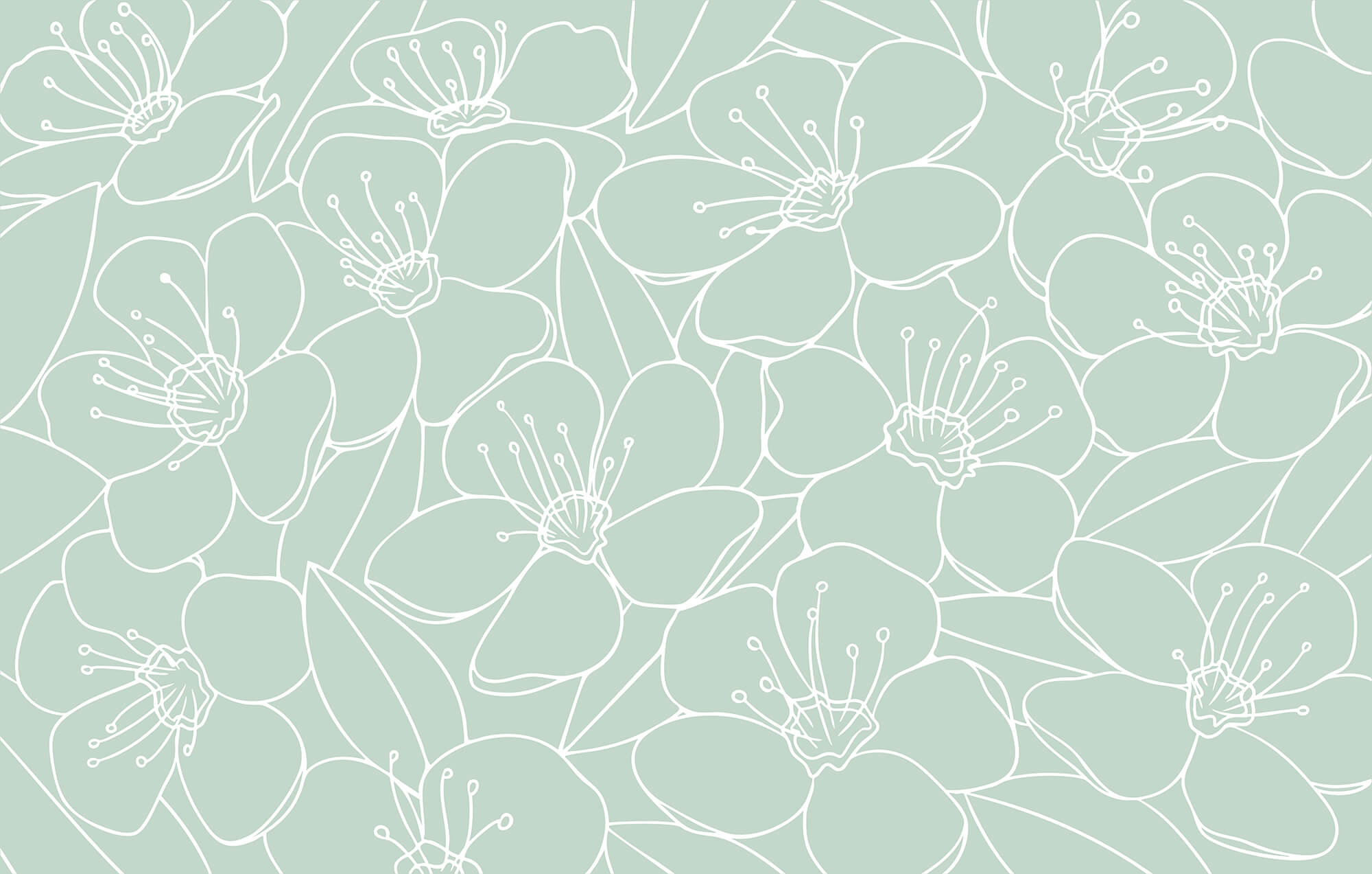 Pattern of flowers and leaves Pattern of flowers and leaves