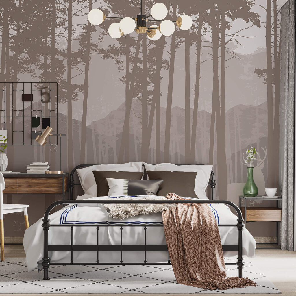 Group of deer in a forest Group of deer in a forest