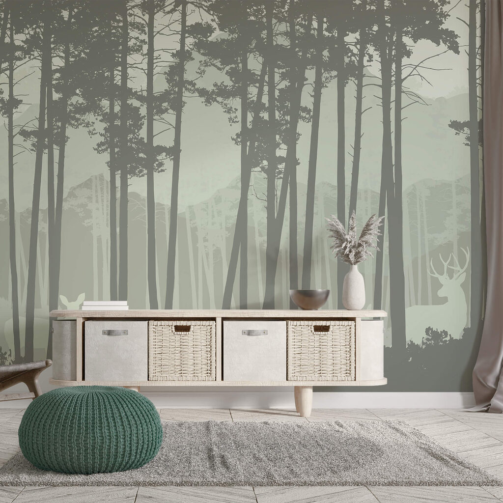 Group of trees in a forest