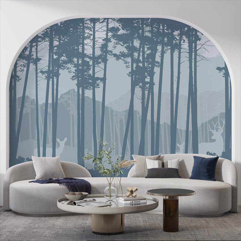 Group of trees in a forest