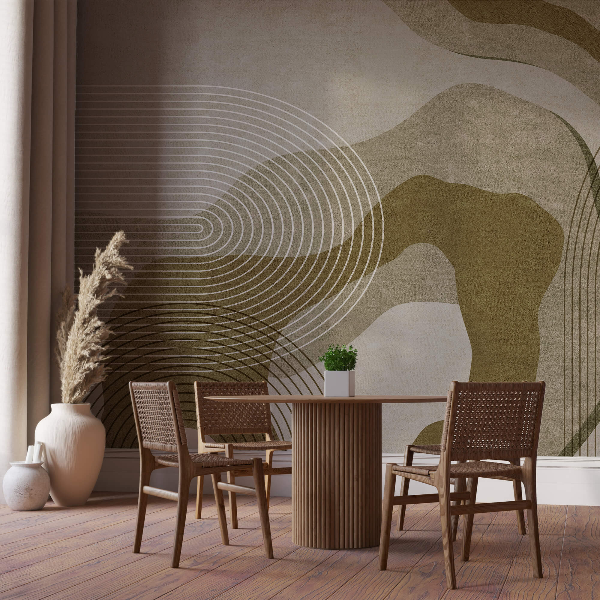 Abstract curves and lines in harmony