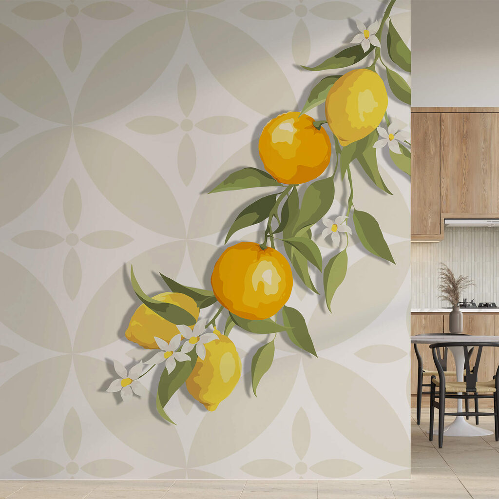 Yellow fruit on a branch Yellow fruit on a branch