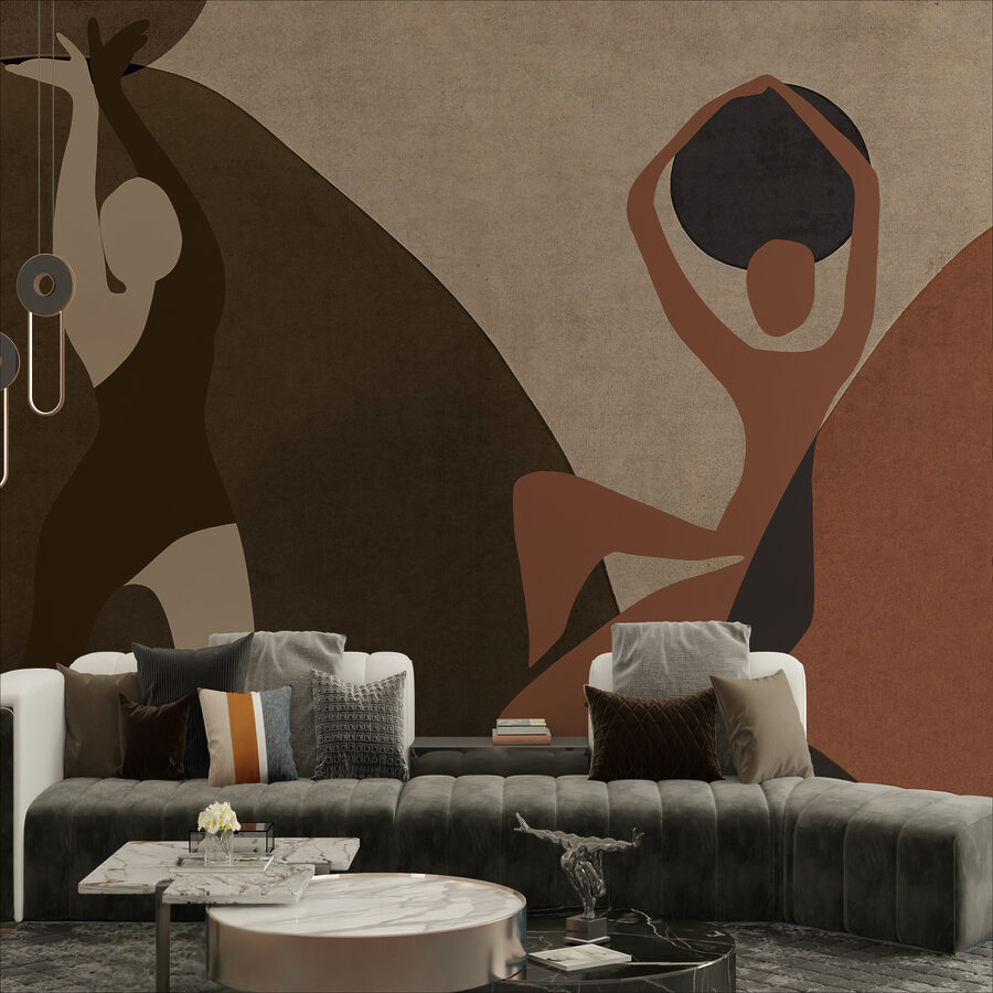 Wall murals Painting of a couple of women - Image 2