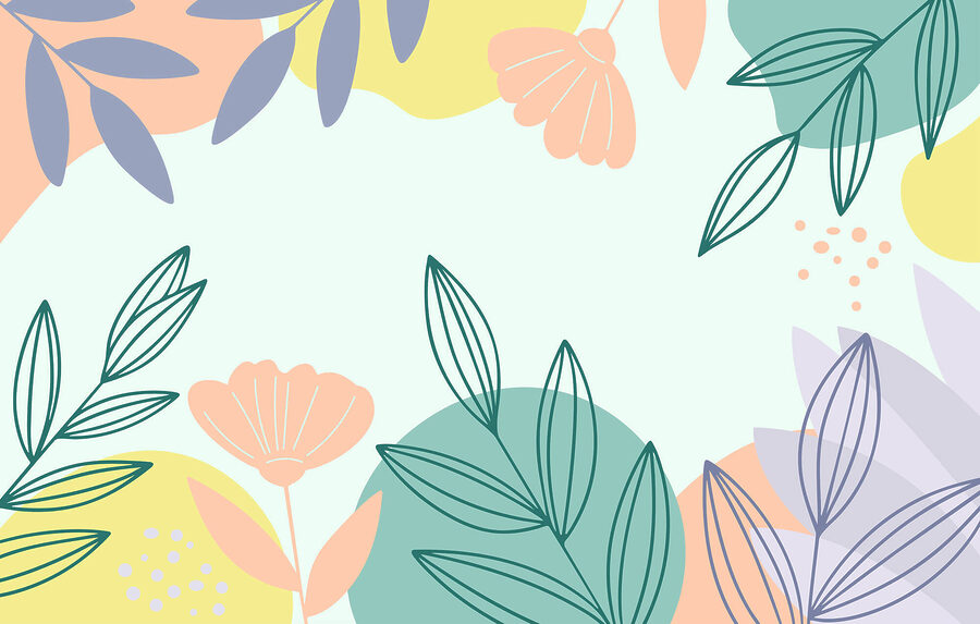 Wall murals Colorful floral pattern with leaves - Image 3