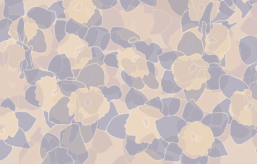 Wall murals Pattern of flowers and leaves - Image 3