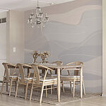 Wall murals White and gray background with lines