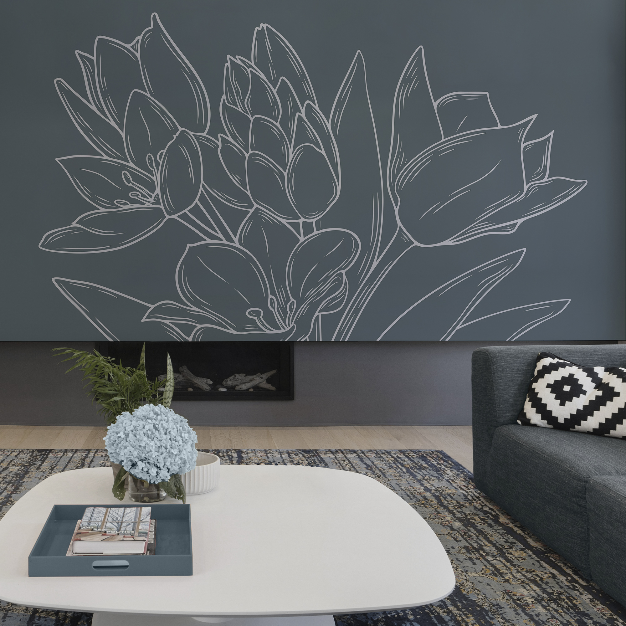 Delicate flowers against a dark background Delicate flowers against a dark background