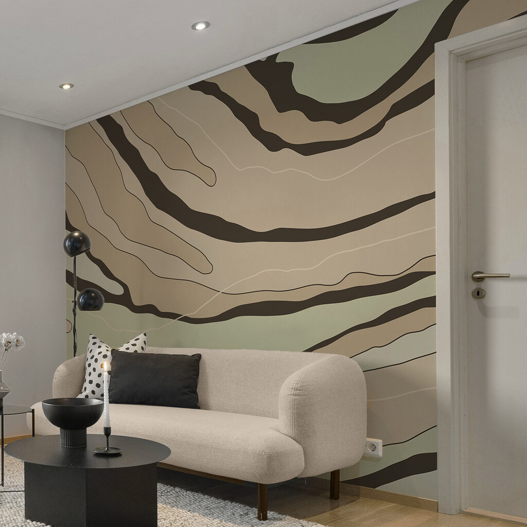 Abstract lines in warm earth tones