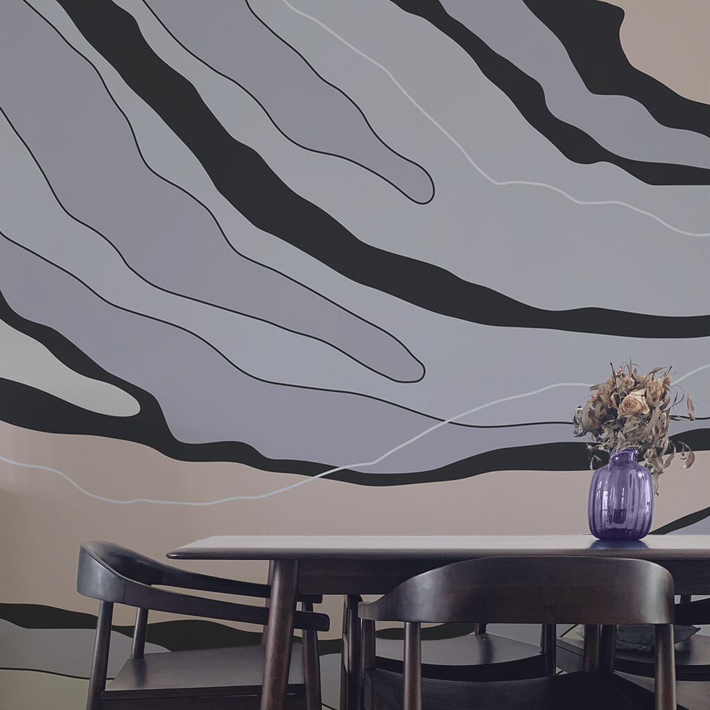 Abstract lines in soft colors