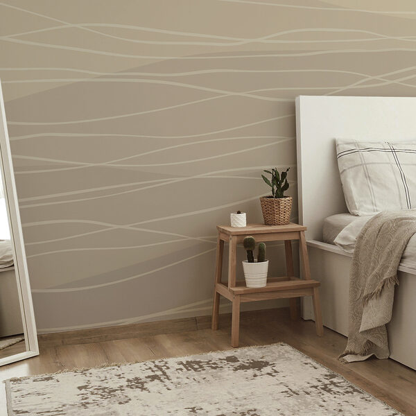Brown and white wavy lines