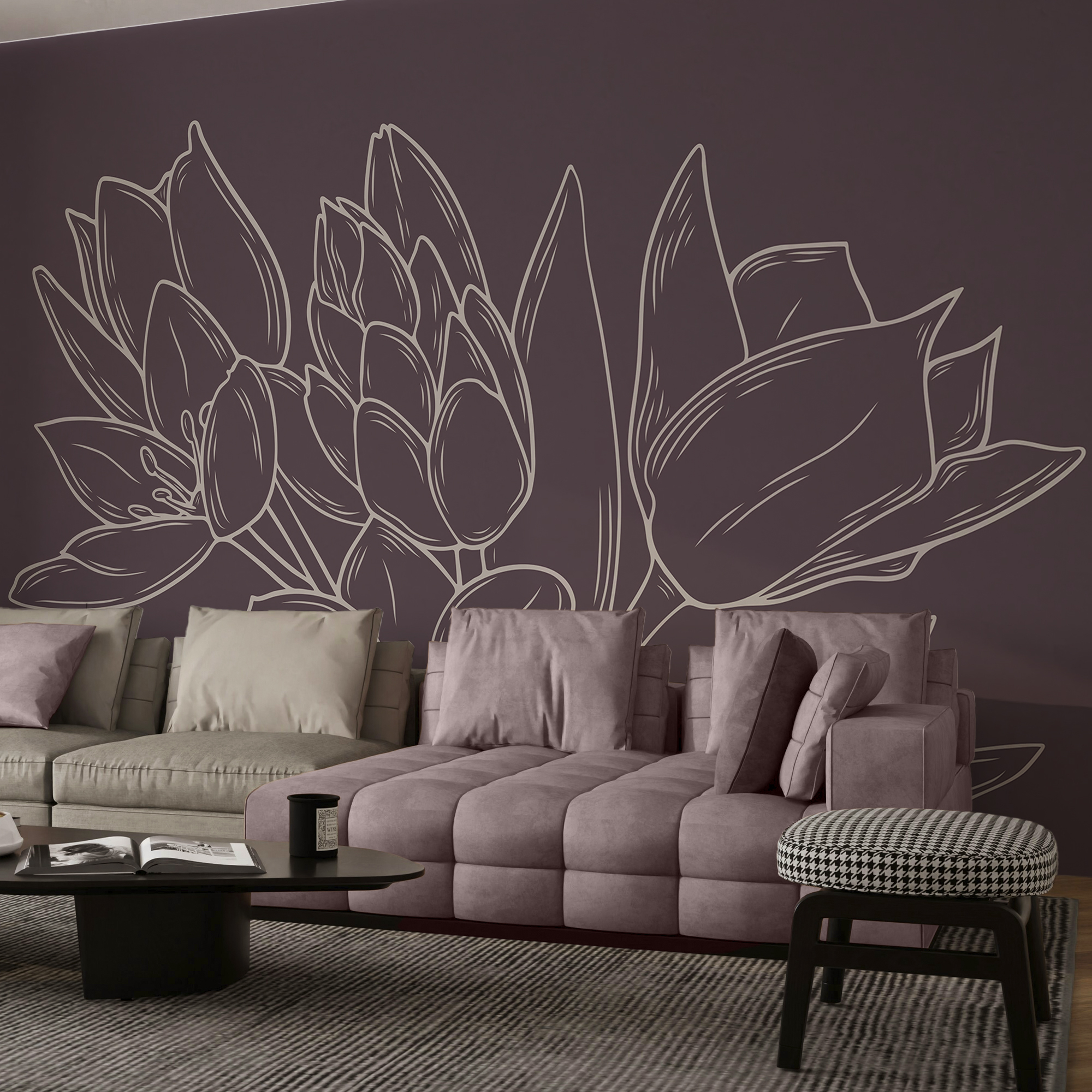 Delicate blooms on a rich backdrop Delicate blooms on a rich backdrop