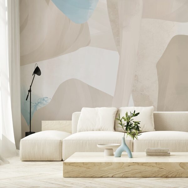 Abstract shapes in soft colors Wall murals Abstract shapes in soft colors
