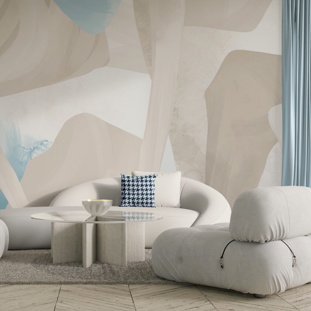 Abstract shapes in soft colors