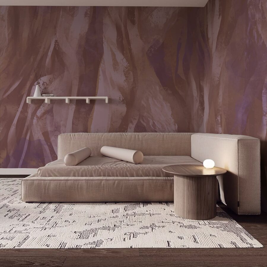 Wall murals Flowing colors in soft hues.