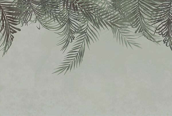 Greenery framing a soft background