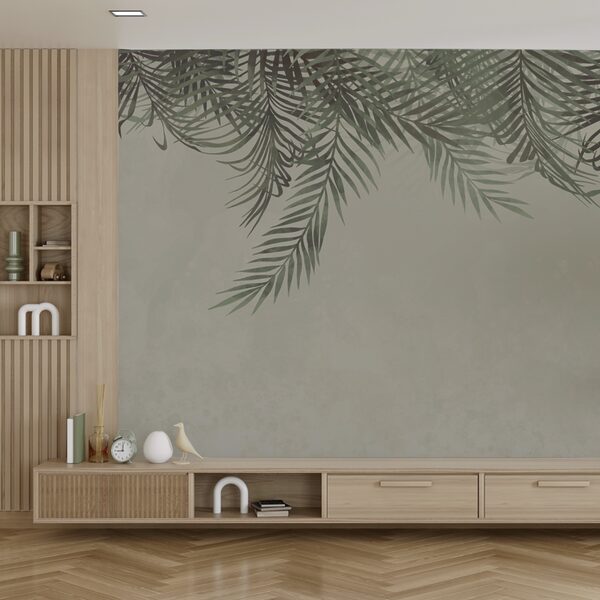 Greenery framing a soft background