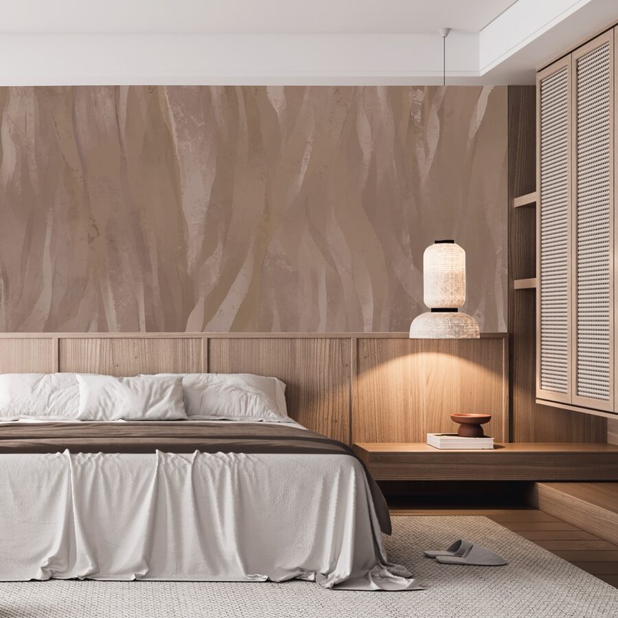 Flowing waves of earthy tones.