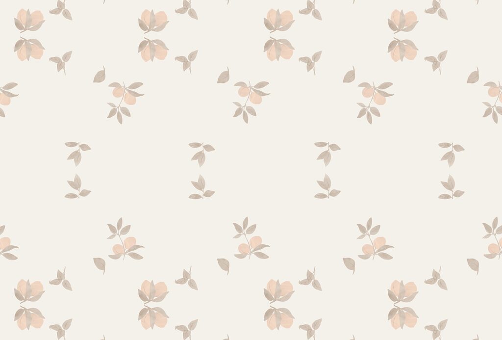 Pattern of leaves and flowers