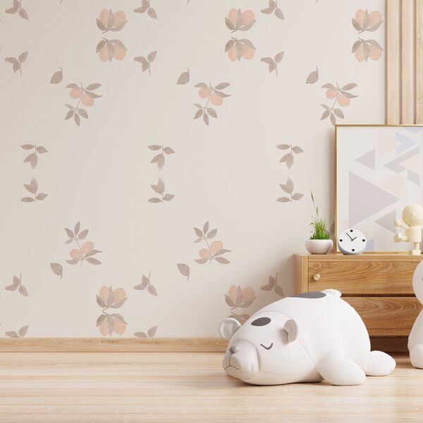 Pattern of leaves and flowers