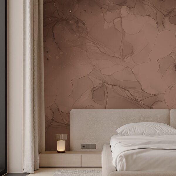 Fluid warm tones in abstract patterns Wall murals Fluid warm tones in abstract patterns