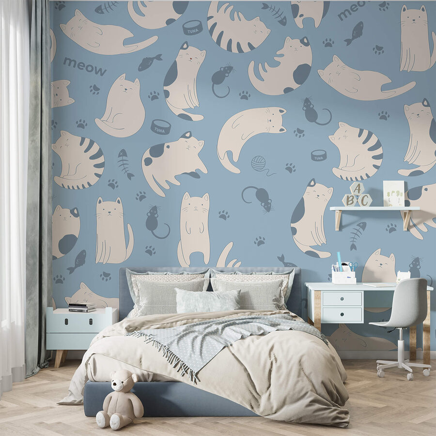 Pattern of cats and kittens