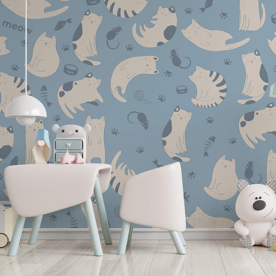 Pattern of cats and kittens