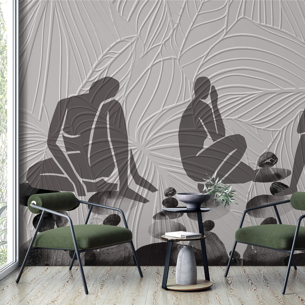 Group of people sitting on rocks