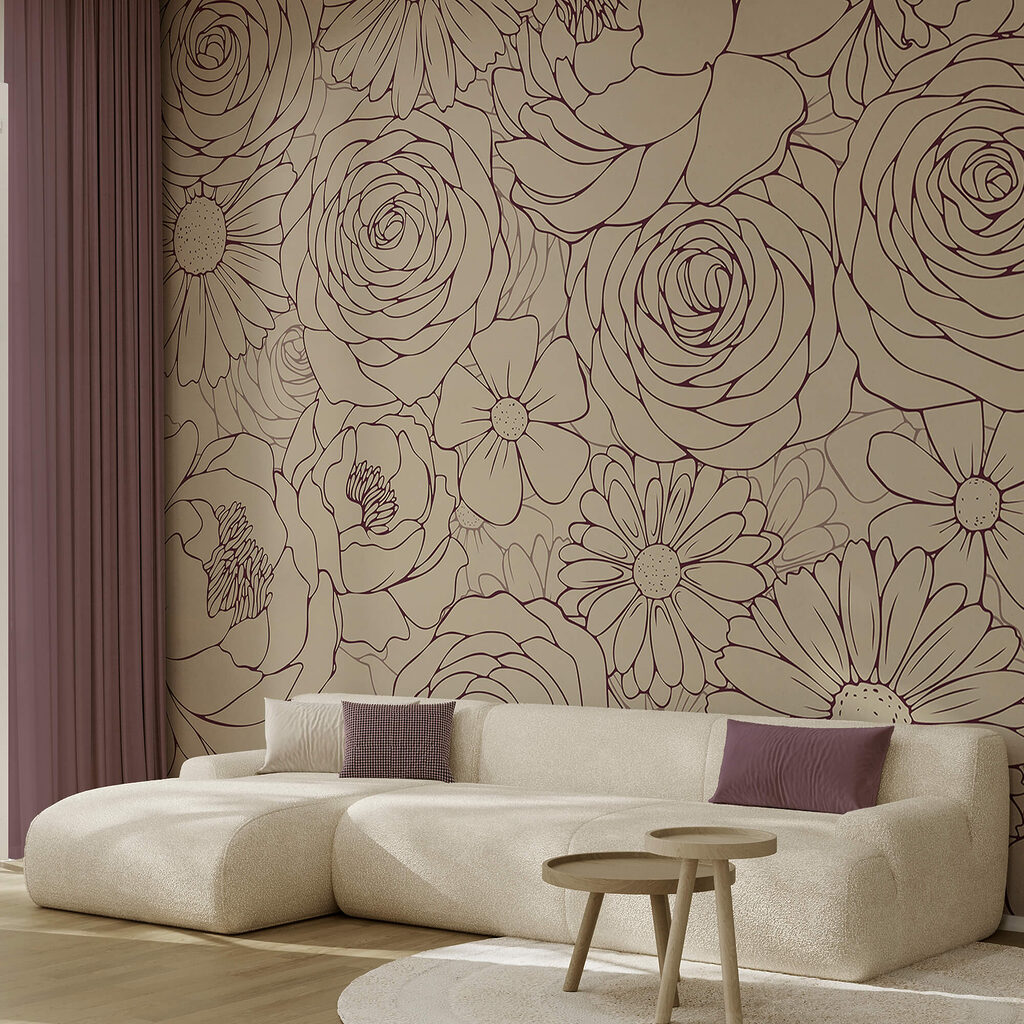 Floral pattern in soft hues