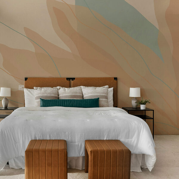 Wall murals Flowing shapes in warm tones (SKU: t00188v1) Wall murals Wall murals Flowing shapes in warm tones (SKU: t00188v1)