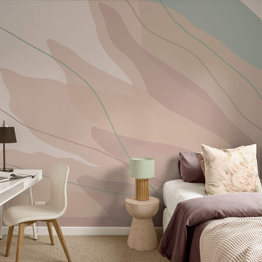 Soft hues and flowing shapes unite