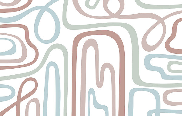 Wall murals Colorful lines on a white background Wall murals Colorful lines on a white background