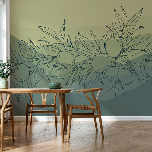 Wall murals Drawing of a branch with fruits (SKU: t00198) Wall murals Wall murals Drawing of a branch with fruits (SKU: t00198)
