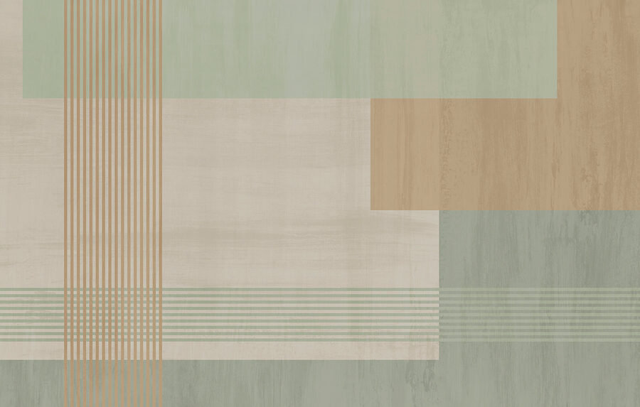 Wall murals Abstract shapes and soft colors blend.