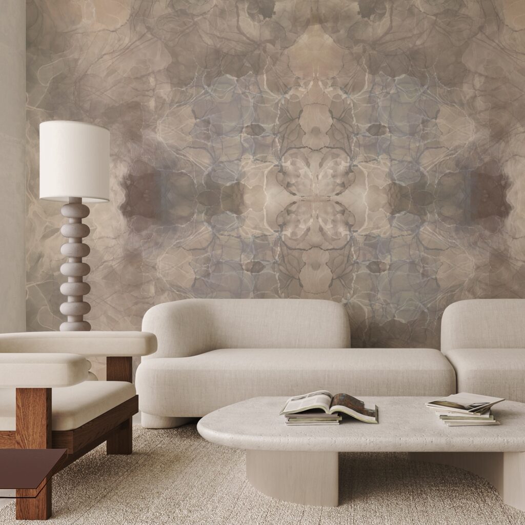 Fluid shapes in soft hues