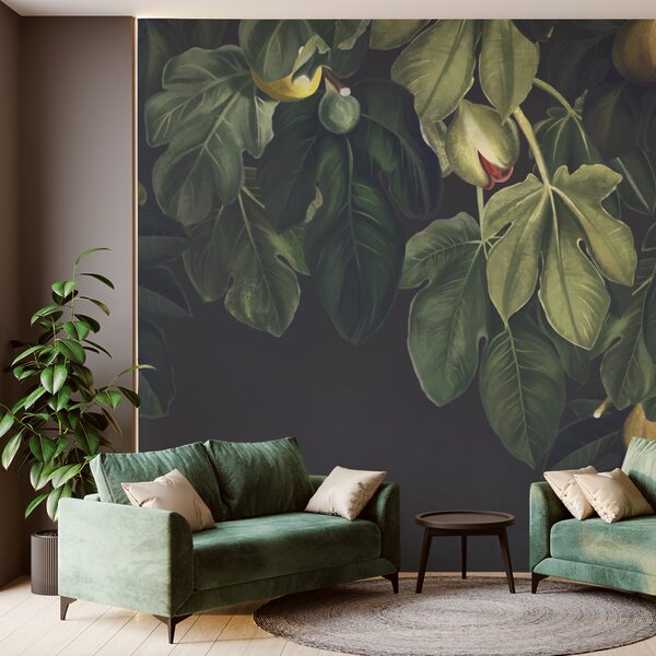 Wall murals Wall murals Lush foliage with vibrant fruit display (SKU: t00201)