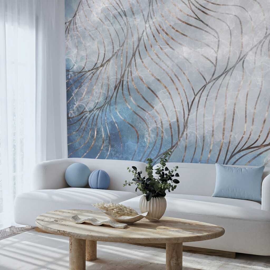 Elegant curves in cool colors Elegant curves in cool colors