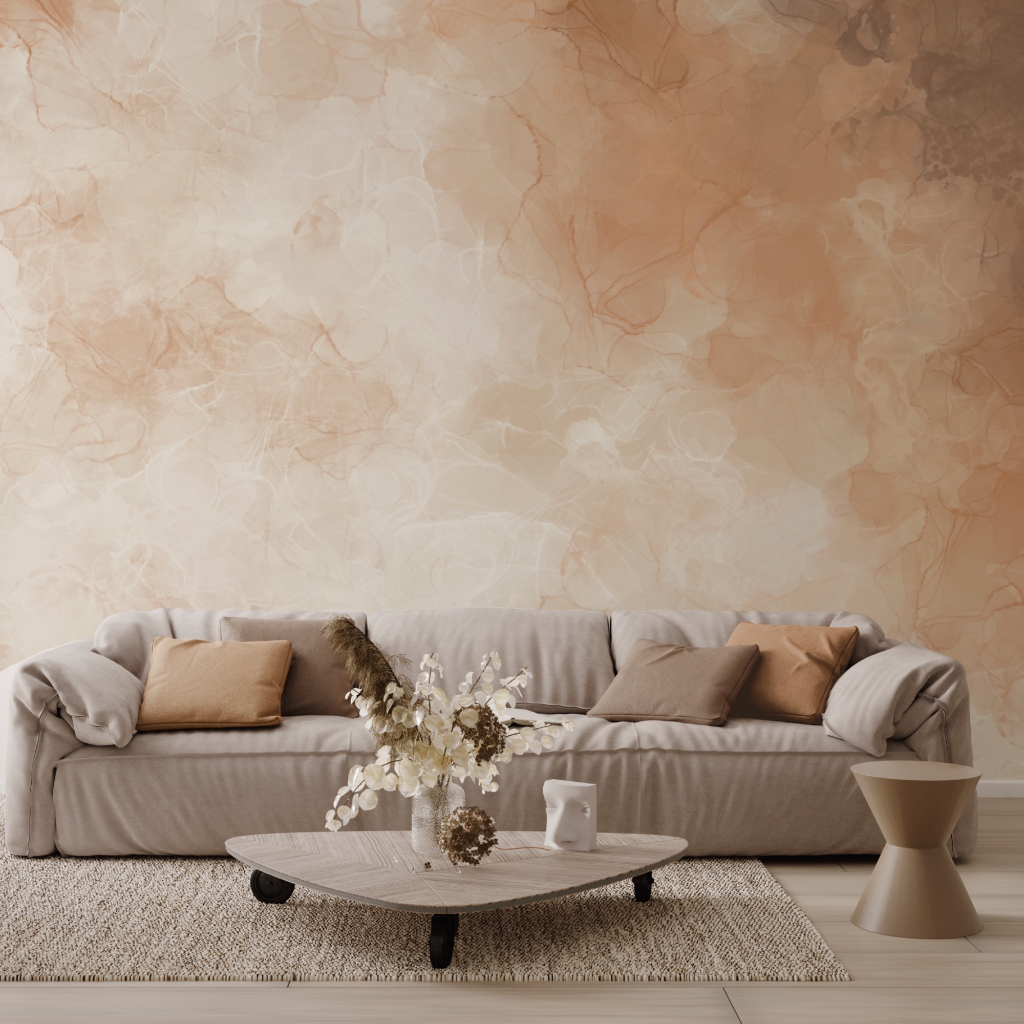 Subtle hues blending softly together