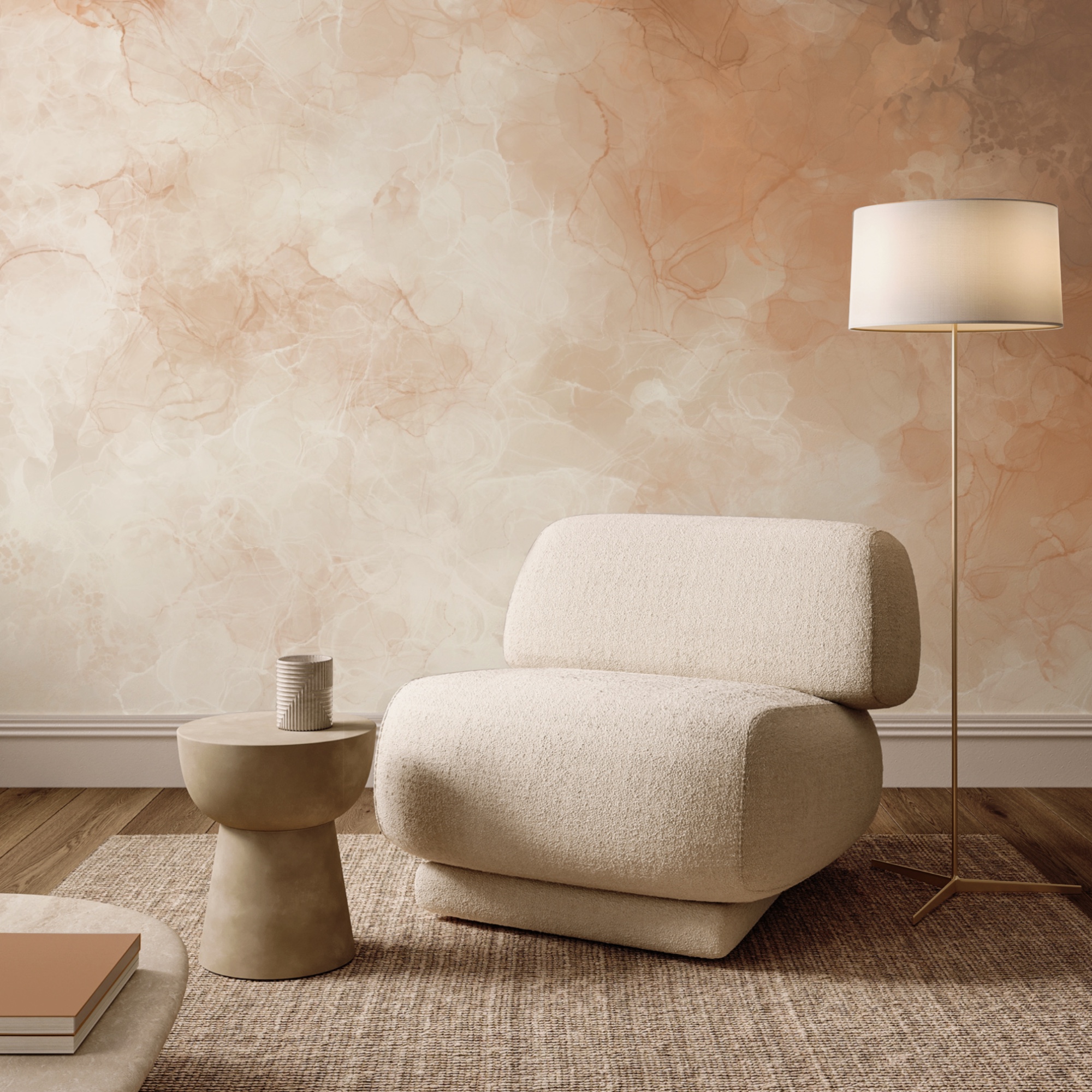 Subtle hues blending softly together