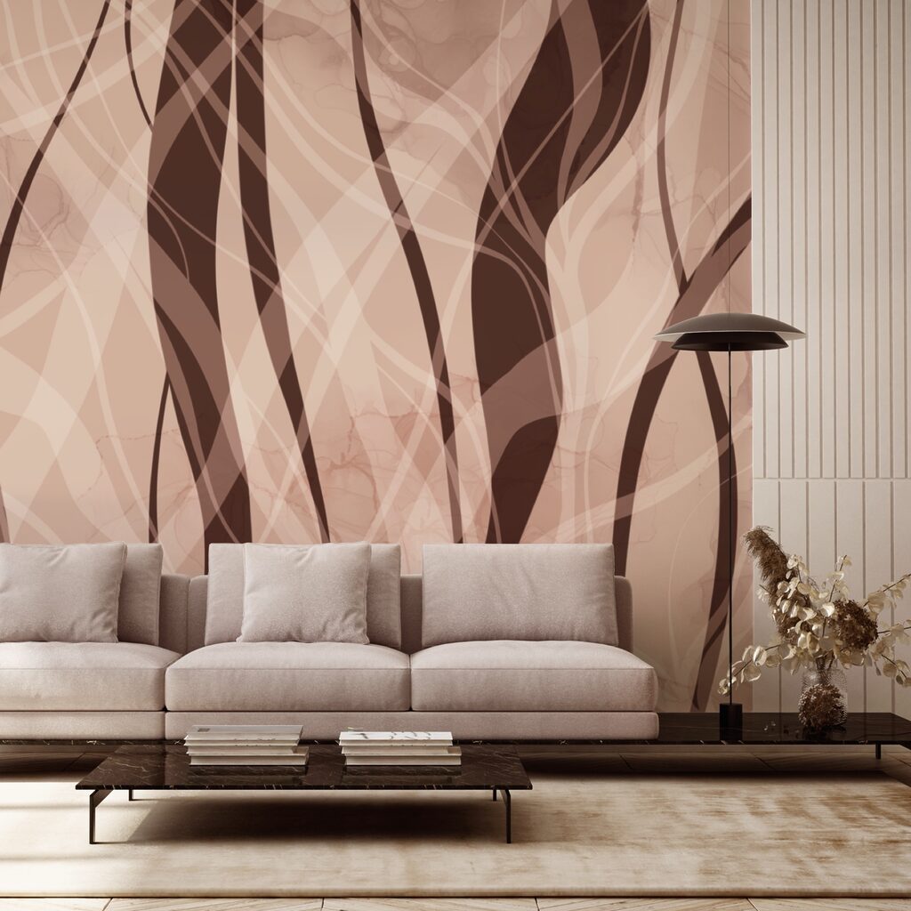 Soft waves in warm earth tones